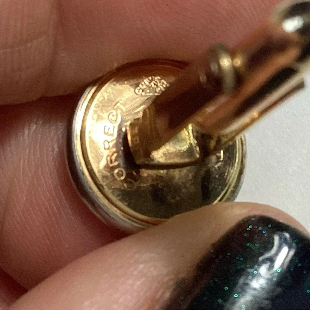 Art Deco Gold Plate Vintage MOP Abalone Cufflinks Lot Of 3